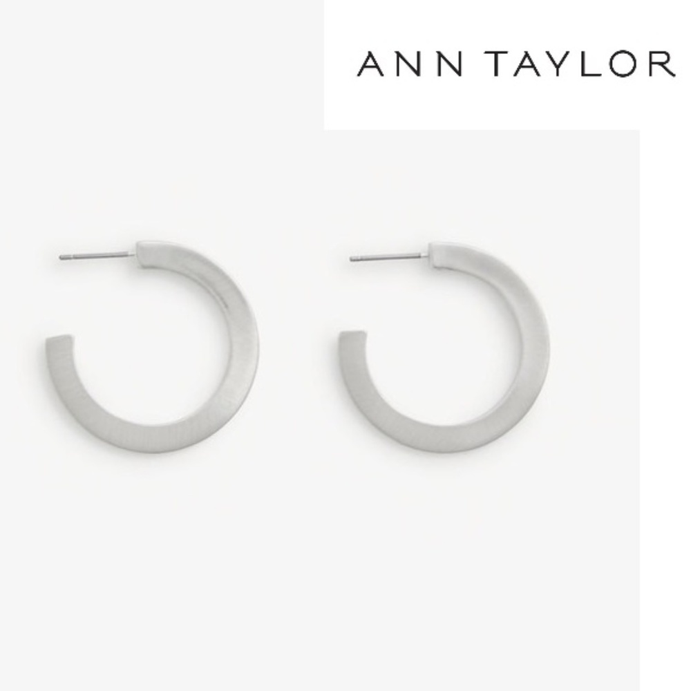 Ann Taylor brushes hoop earrings